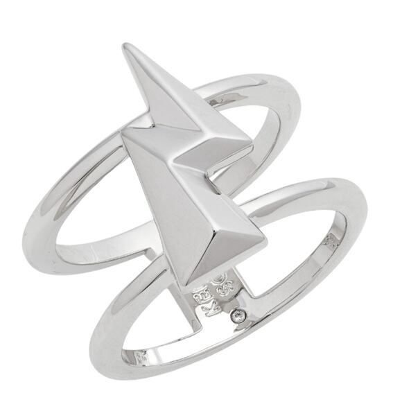 Kendra Scott Lightning Bolt Double Band Ring Size 6 - Picture 2 of 7